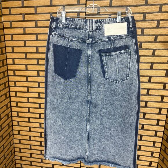 Adidas Originals KSENIASCHNAIDER Denim Maxi Skirt Size 14 - Picture 3 of 10
